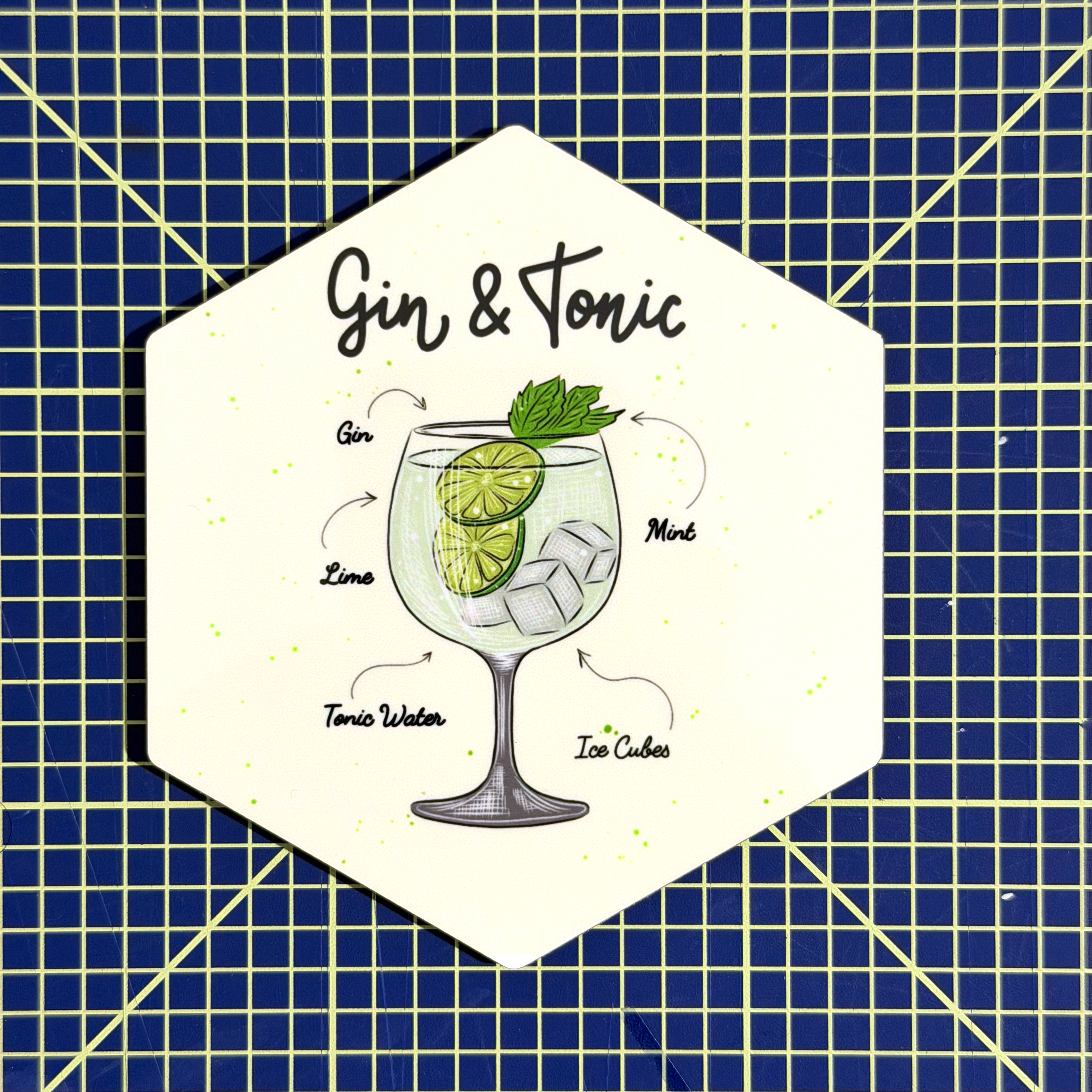 Cocktail Untersetzer mit Rezepten - Bunte untersetzer für Sommer-Deko & Hausbar