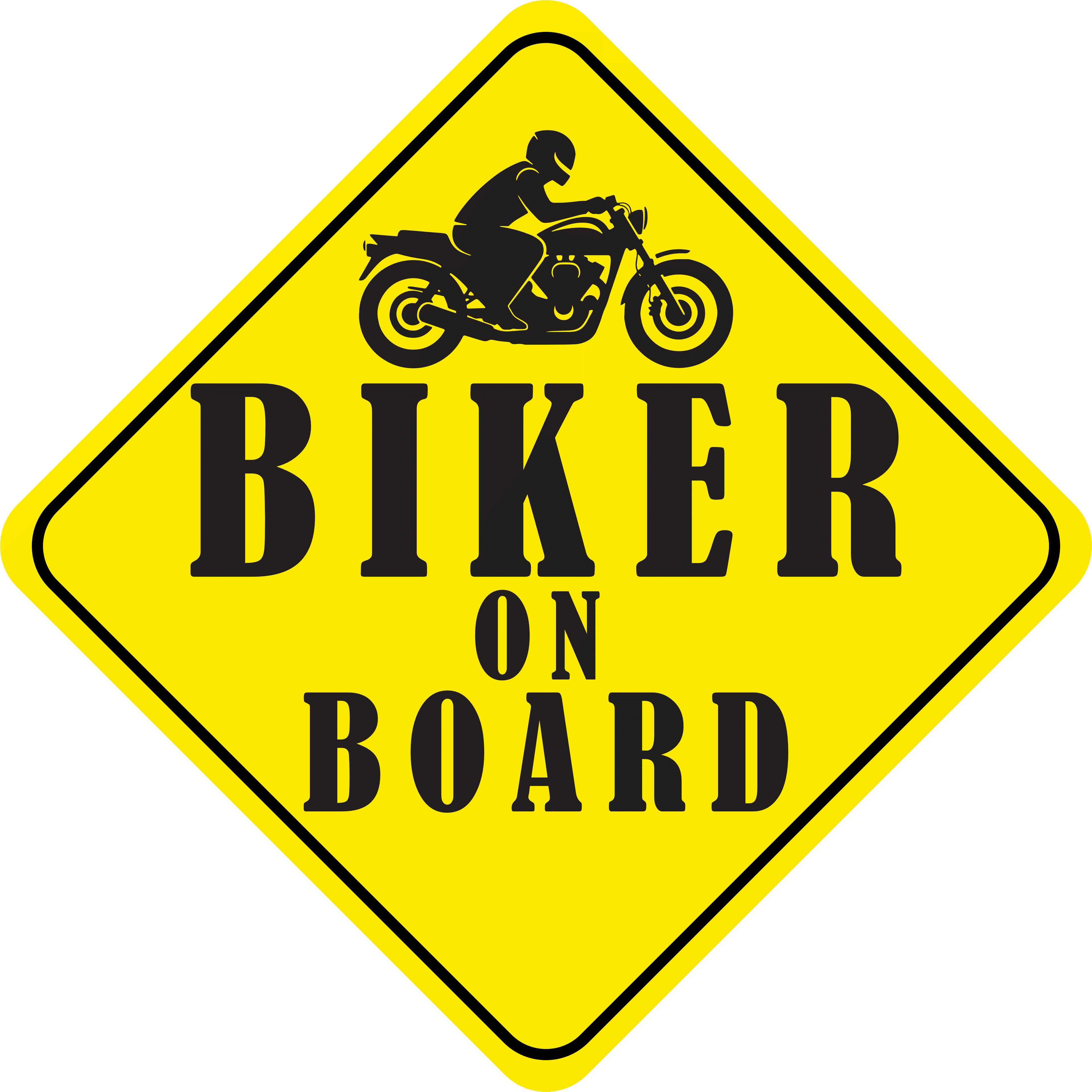 "Biker on Board“-Aufkleber