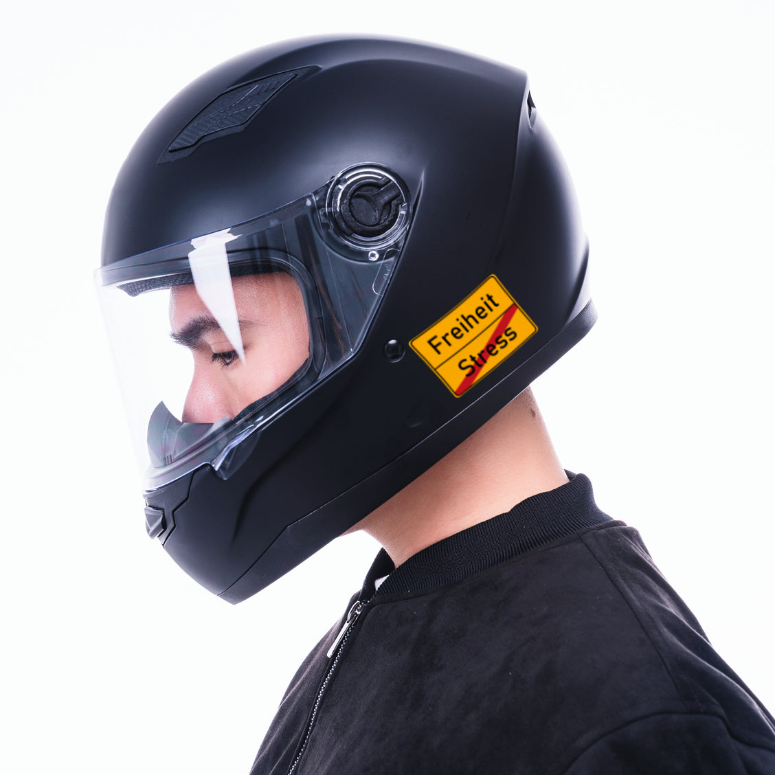 Kein Stress, Nur Freiheit-Aufkleber für Motorradfahrer - 2 Stück