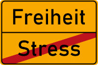 Kein Stress, Nur Freiheit-Aufkleber für Motorradfahrer - 2 Stück
